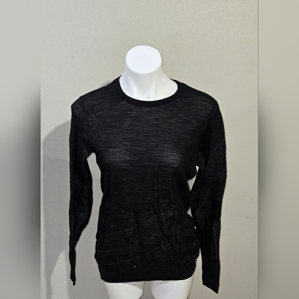 Smartwool Black Pullover Long Sleeve Intraknit M200 Women's Size XL